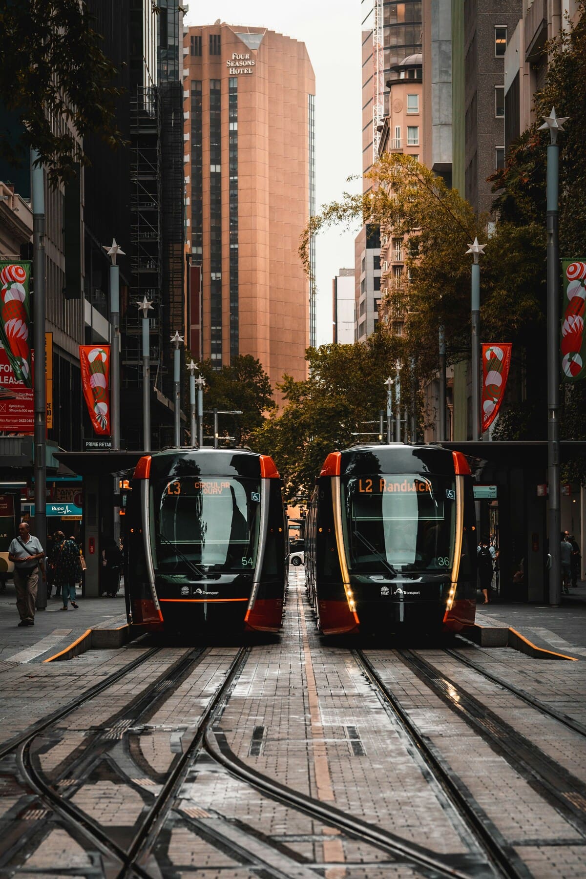 Twin vessels pause in their endless circuit.